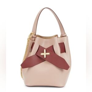 NWT Zac Posen Brigette Leather Bucket Bag